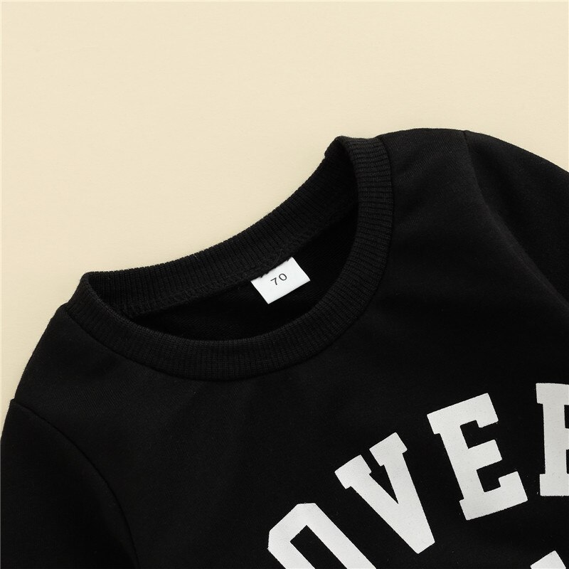 0-36m Baby Boys Spring Fall Sweatshirt Tops Toddlers Leisure Style Letter Printing Long Sleeve Sports Sweatshirts For Boys