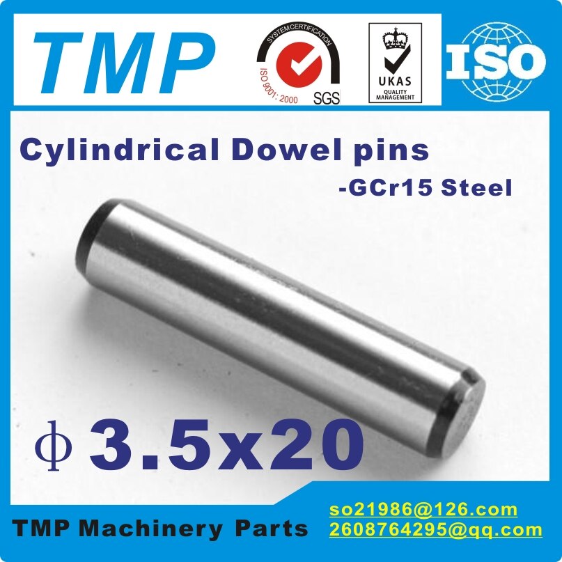 3.5x20mm Locating Pins/Dowel pins/Cylindrical position pins 50 pieces/Lot For Mechanical Uses-Material:High hardness steel