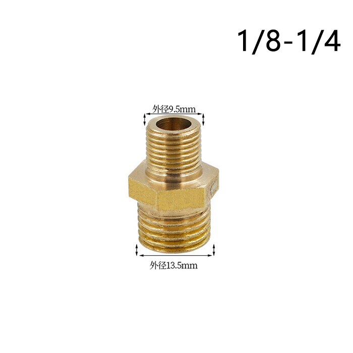 Brass Pipe Hex Nipple Fitting Quick Coupler Adapter 1/8 1/4 3/8 1/2 3/4 1 BSP Male to Male Thread Water Oil Gas Connector: 1-2