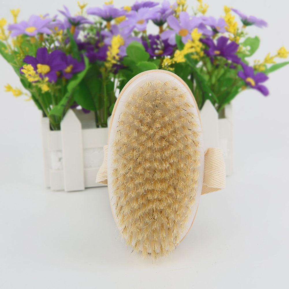 1 Pcs Wooden Back Brush Long Handle Bath Natural Brushes Brushes With Body Bathroom Massager Wooden Shower Exfoliating Hand X6P8