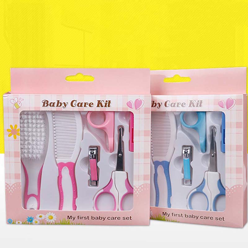 6 stks/set Baby Grooming Schaar Kit Zuigelingen Veiligheid Gezondheidszorg Vinger Teen Nagelknipper Cleaner Manicure Gezondheidszorg Accessoires