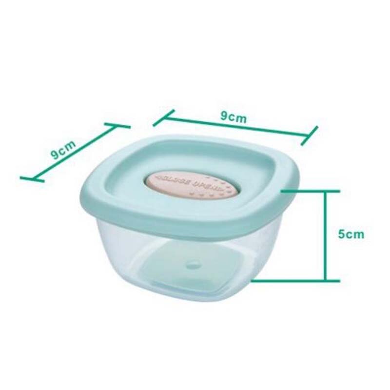 4Pcs Baby Food Containers Snack Box Kids Toddler Milk Powder Formula Dispenser BPA Free Blocks Freezer Storage Containers 4oz/PC