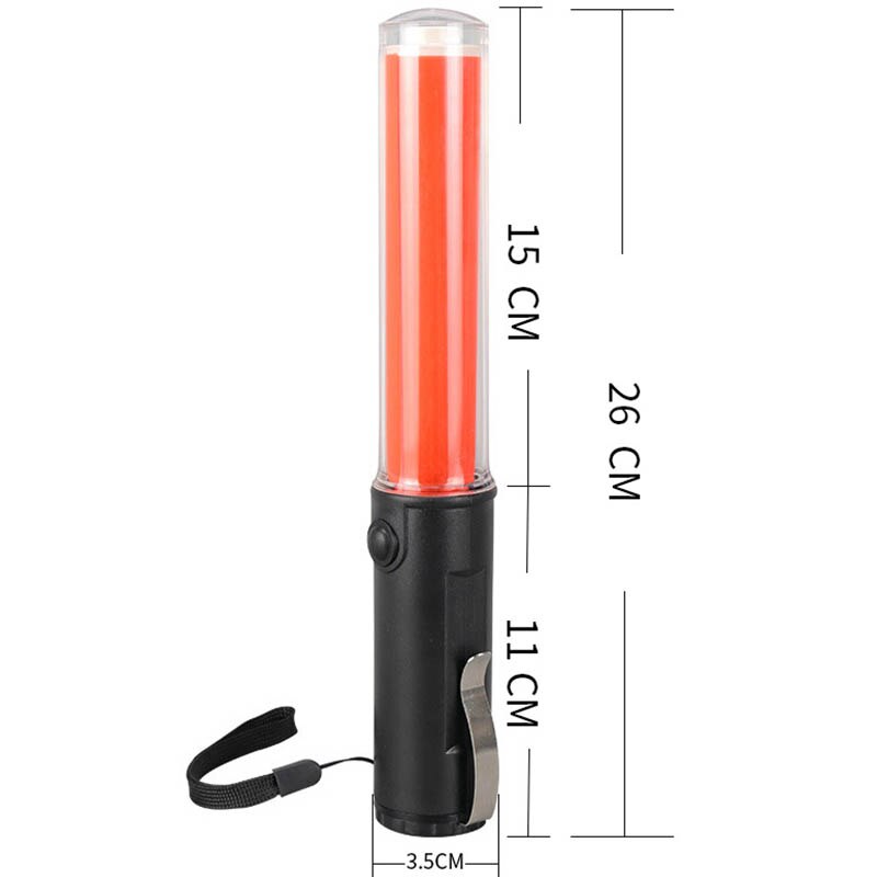 26cm Length Traffic Baton Light Multi-function Flashinglight Fluorescent LED Fire Safety Emergency Evacuation Flash light Baton