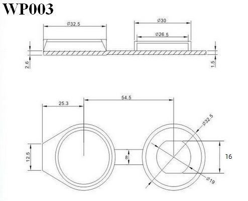 Diameter 19mm Plastic Black Waterproof Cover for Outdoor MS403 Cam Lock WP003 Outdoor Switch Lock Water Proof Cap 1 PC