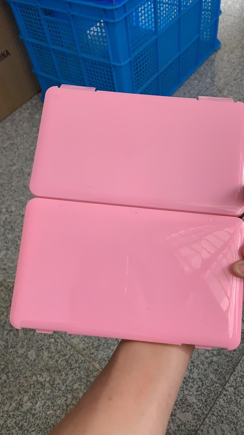 Plastic mask box cartoon pattern disposable mask storage box: Pink