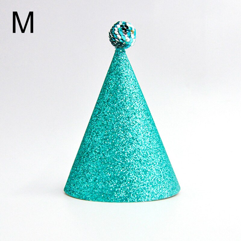 Happy Birthday Party Hats Paper Gold Sequin Birthday Cap Baby Shower Kids Adults Birthday Party Decorations Hats Supply: M