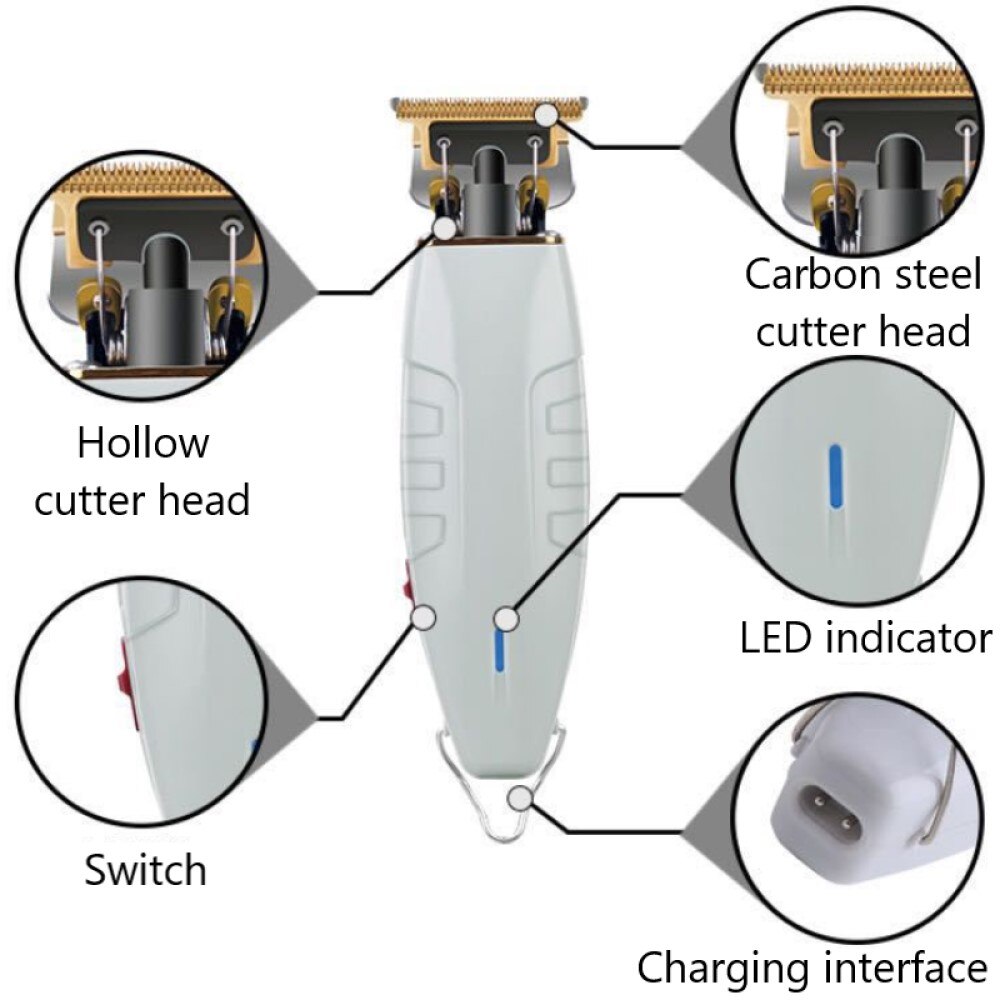 Kemei-Afeitadora eléctrica Original para hombres, máquina de afeitar potente para Barba y pelo, cabeza de baldas, acabado, se desvanece