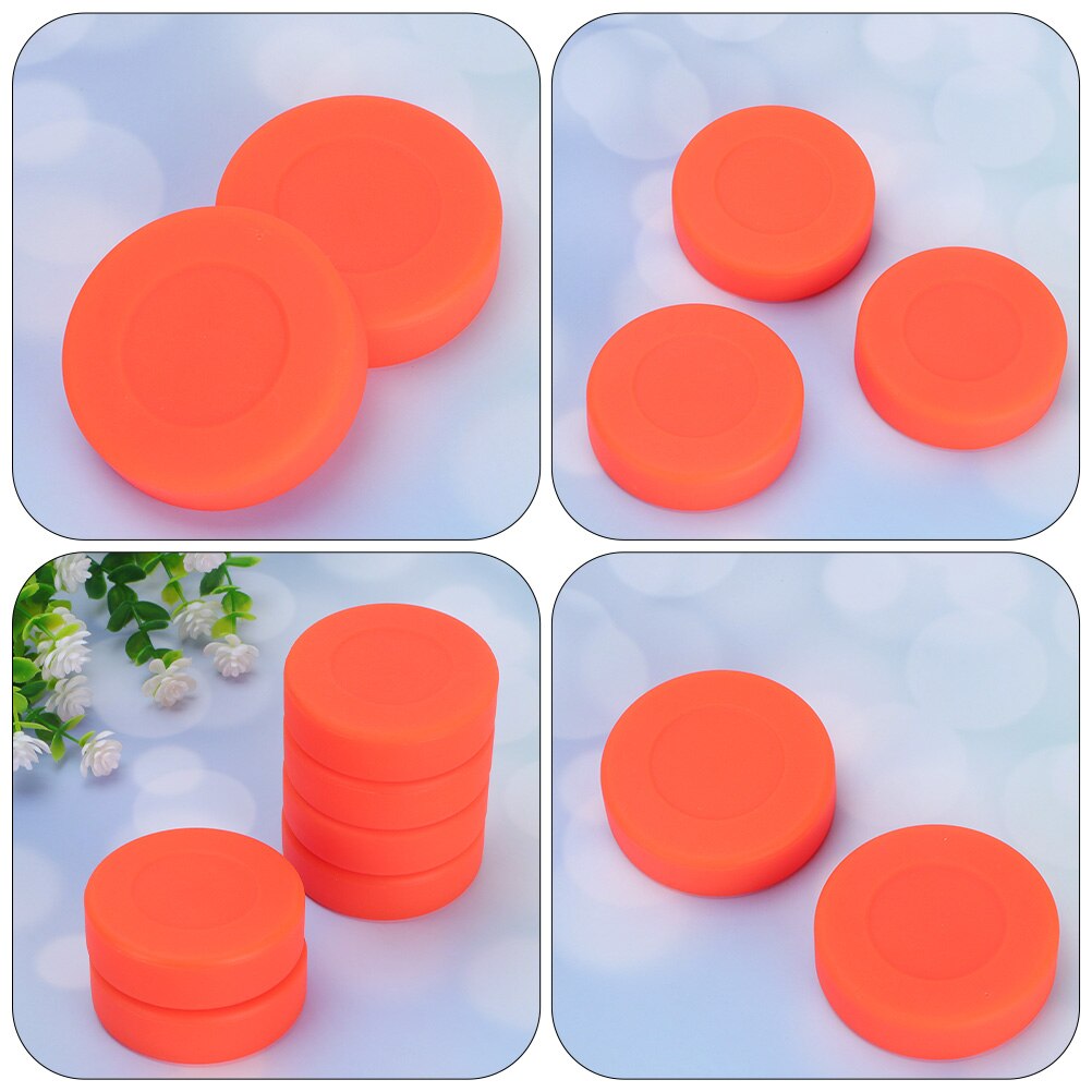 3 stück hockey-trainingspucks, spielpucks, straßenhockeybälle für das training (orange)