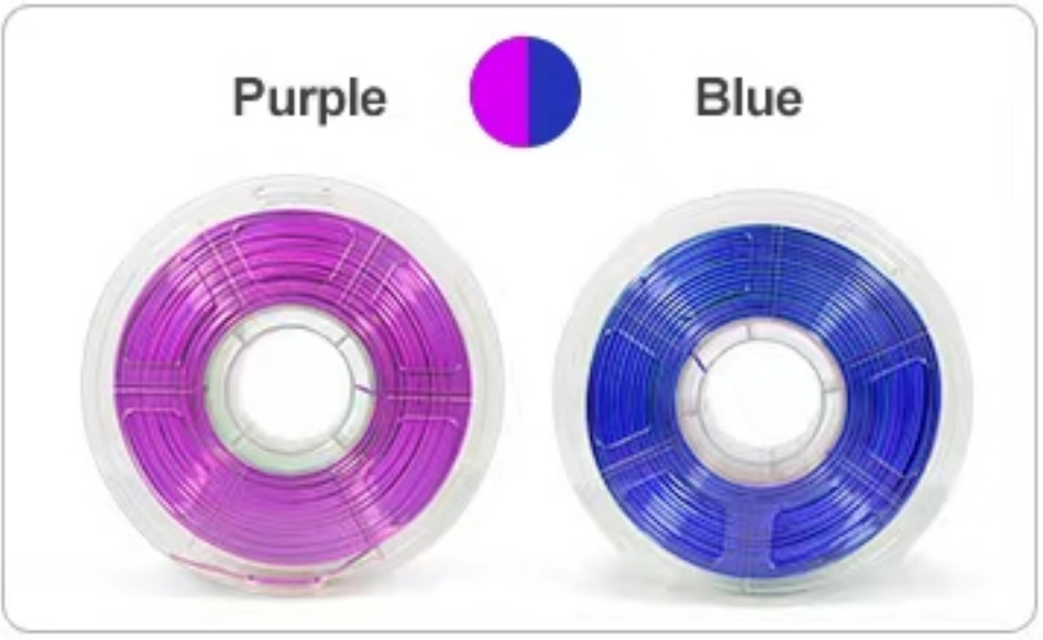 Filamento di seta PLA a dovuto colori 1kg fascio da 1.75mm, filamento a doppio colore, filamento 3D di coestrusione, cambio colore PLA di seta ogni pollice: Grigio