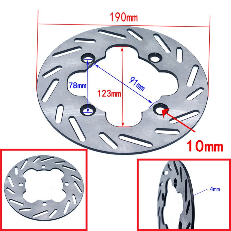 Voor Achter Remschijf Rotor 108 130 158 170 180 190Mm Voor 125cc 150cc 200cc 250cc Quad Pit Dirt bike Atv Utv: D