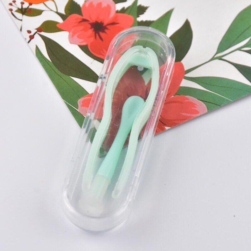 1 Set Multicolor Portable Contactlenzen Pincet Met Zuignap Stick Voor Contact Lens Inserter Remover Eyewear Accessoires: green