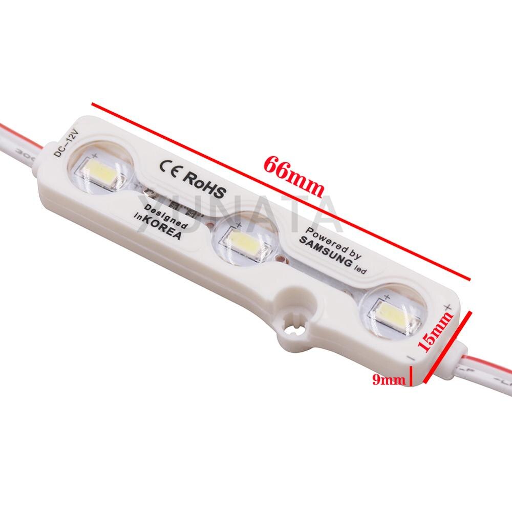 DC12V SMD 5630 Samsung LED Module Lighting IP68 Waterproof 3 LED Back Lights Mirror light Red Blue Green White Led Modules Chip