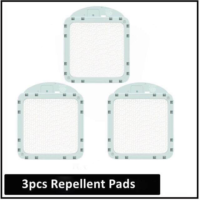 Xiaomi-repelente de mosquitos inteligente 2, repelente de mosquitos no tóxico, recargable por USB, funciona con la aplicación Mijia,: 3pc Repellent Pads