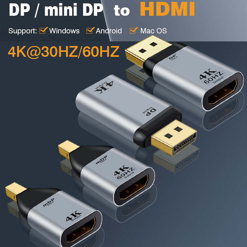 DP1.4 zu HDMI2.1 Kabel Mini DP 1.2 zu HDMI 2.0 Video Adapter 4K@60Hz 8K@60Hz DisplayPort Adapter für PC Laptop Projektor Monitor