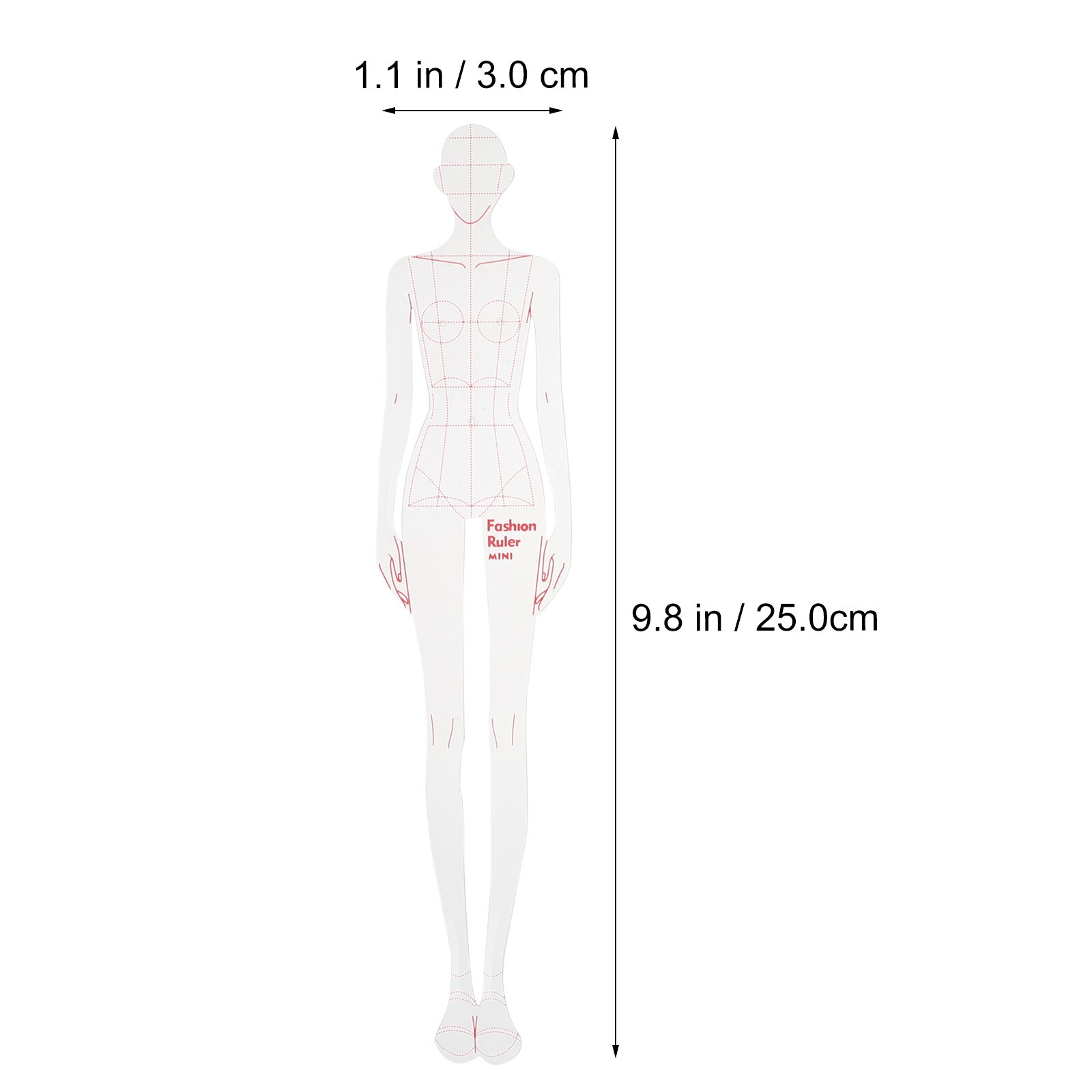 1 Set Kleding Tekening Sjabloon Heerser Model Mode Naaien Patchwork Heersers Figuur Tekening Sjabloon Voor