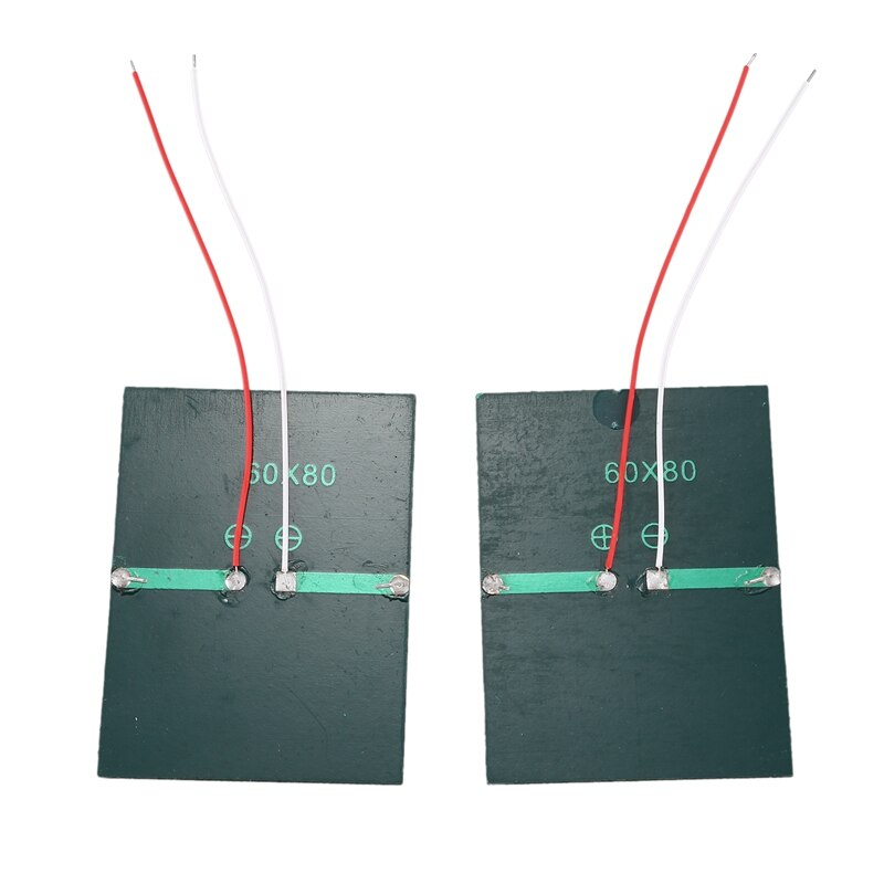 2 pcs 1.5V 400mA 80x60mm Micro-Mini Power Solar Cells For Solar Panels - DIY Projects - Toys - Battery Charger