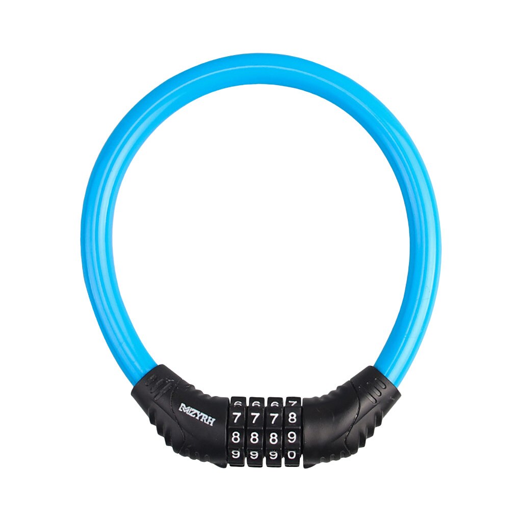 Bike Lock Cable Locks for Bicycle Heavy Duty Combination Chain Security Digital Outdoor Cycling Accessories Fast: Blue