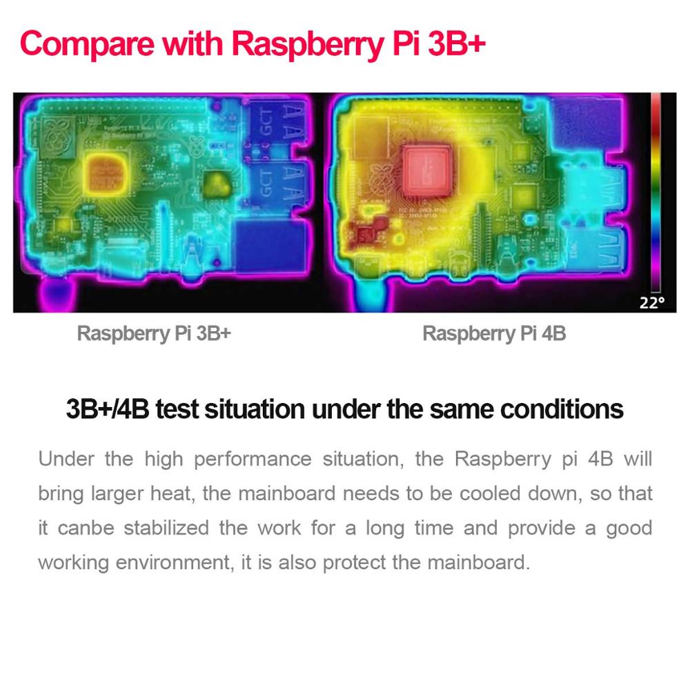 12 piezas Raspberry Pi 4B disipador de calor conjunto kit enfriador de radiador de aluminio Raspberry Pi 4B para Raspberry Pi 4B (3 negro/3 plateado/
