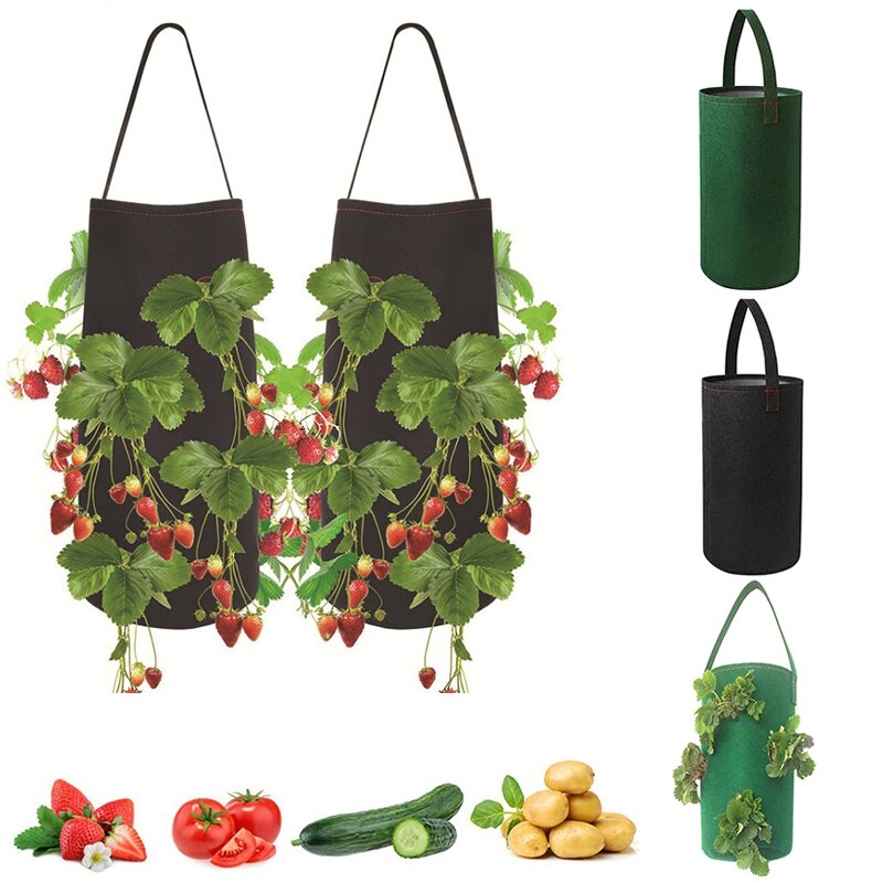 Vilt Plant Grow Bag Aardappel Grow Bag Met Handvat Opknoping Plant Pot Voor Groente Fruit Tuin Yard Planten Potten Saco de Cultivo