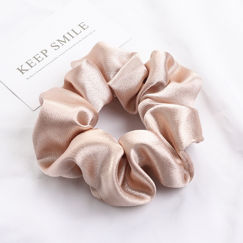Scrunchies de satén de Color sólido de Corea para mujeres, coletero saten pelo mujer gomas de pelo saten negro y rojo coleteros de seda satin scrunchies cuerda para el cabello, tocado: Azul cielo