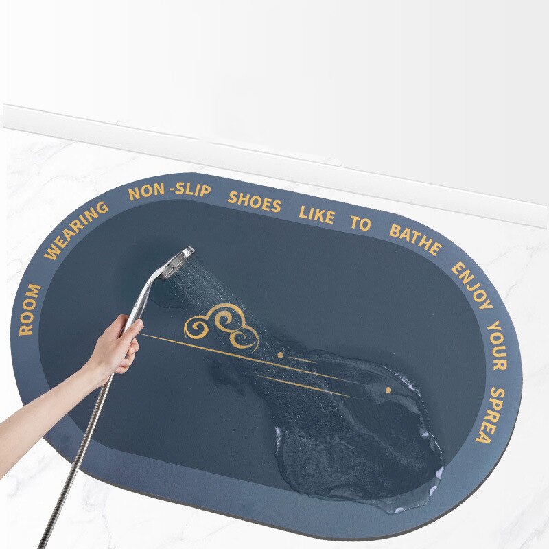 Tapis de bain Super absorbant, paillasson antidérapant en Diatomite douce à séchage rapide, tapis de salle de bain, décoration de la maison, paillasson d'entrée de cuisine