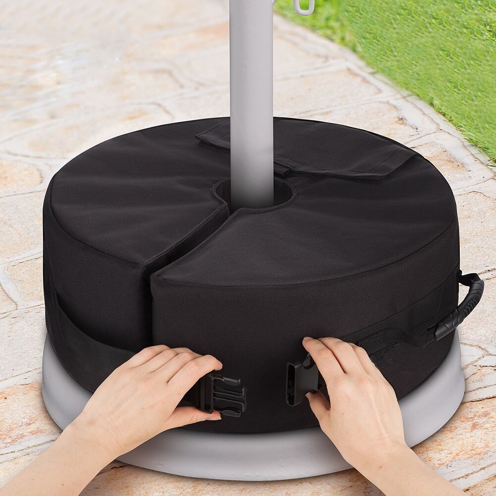 Sombrilla desmontable de 46cm para exteriores, Base de paraguas, bolsa de peso, exhibidor publicitario, sacos de arena de fijación, a prueba de viento