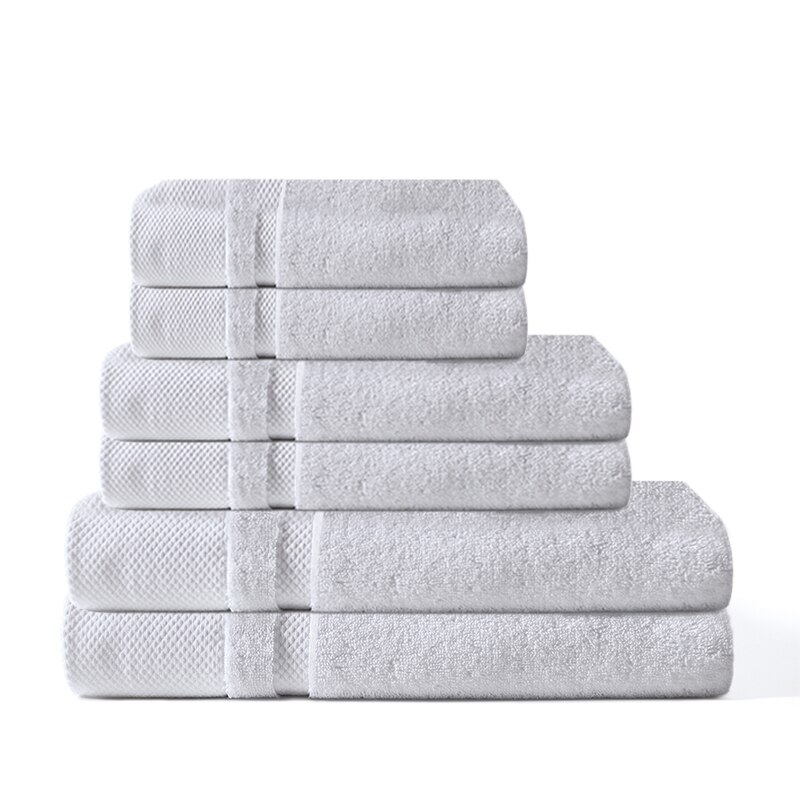 Elka 100% Katoenen Handdoek Set Bathtowel Facetowel Handtowel Zachte Bad Gezicht Handdoek Badkamer Handdoek Sets Grijs 6 Stuks