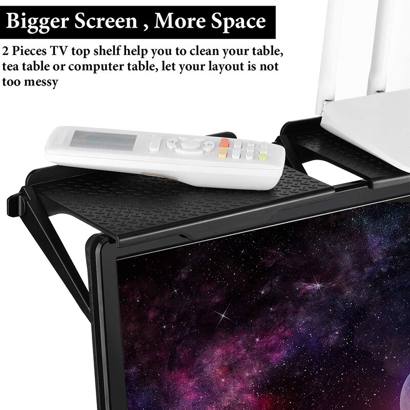 -TV Top Shelf 8.5 Inch Sn Shelf Adjustable Monitor Top Shelf TV Top Storage Bracket Computer Sn Shelf for Home