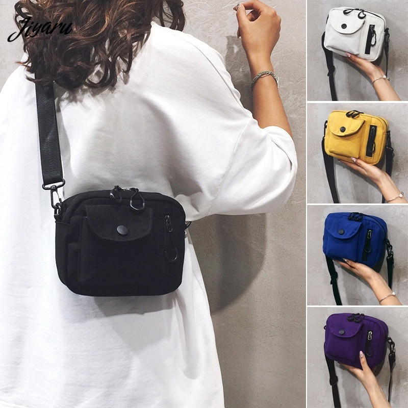 Korean Mini Student Bag Cell Phone Bags Simple Mini Crossbody Bags Casual Ladies Flap Shoulder Bag Girls Messenger Bag