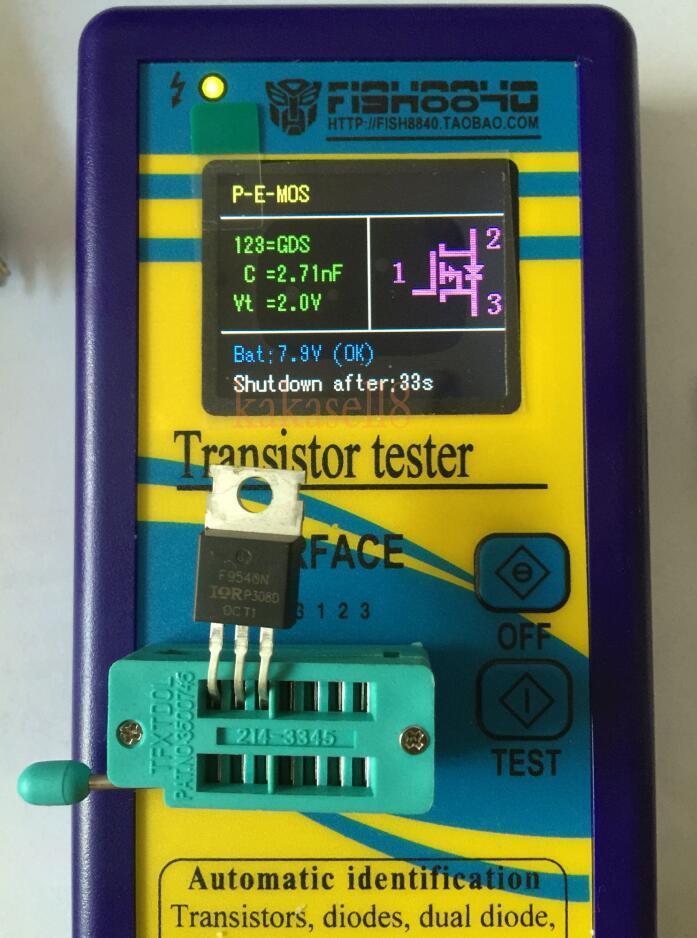 Probador de transistores TFT, medidor de capacitancia de triodo de diodo LCR ESR NPN PNP MOSFET