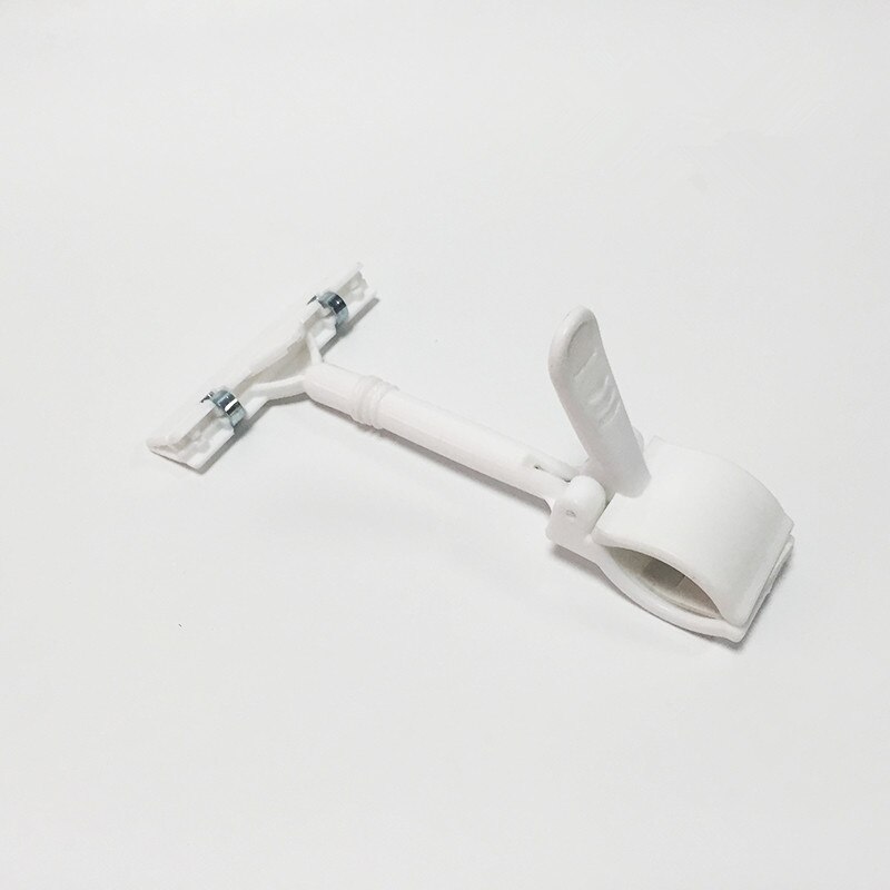 5pcs Double Head Adjustable Plastic Rotatable Sign Clips Merchandise Display POP Clip Label Tag Holder Stand: White 2