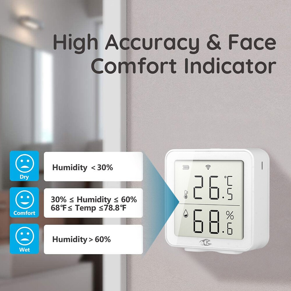 Tuya wifi temperatur og fugtighed sensor smart hjem indendørs intelligent sensor termometer fugtighedsmåler arbejde med alexa