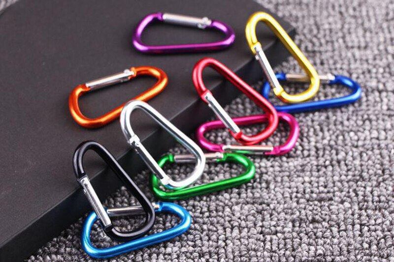 5 stuks outdoor sport aluminiumlegering veiligheids sleutelhanger klimknop karabijnhaak kamperen wandelen haak 4# 5# 6#  gyh