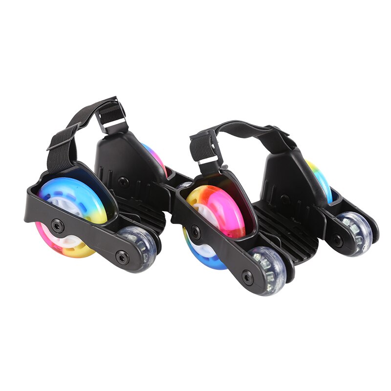 freundlicher Blinkende Rolle skaten Schuhe freundlicher LED Kleinen Scheibe Blitz-Rad ferse Rollschuhe Sport Rollschuh Schuhe: Schwarz bunt