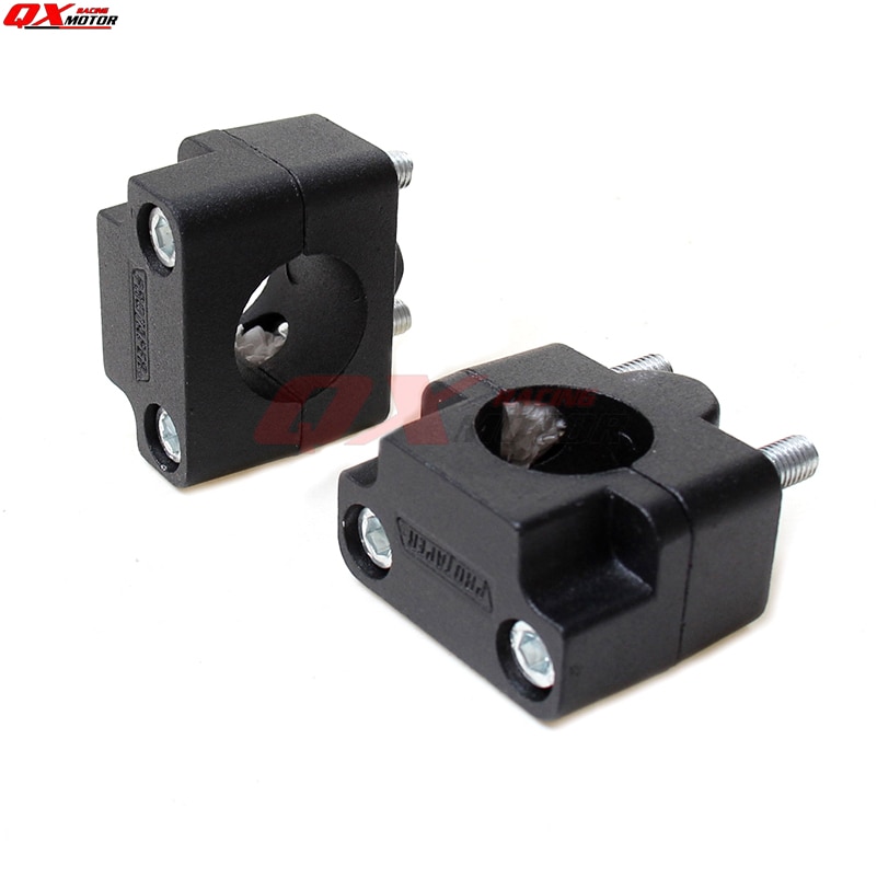 Aluminum Motorcycle Dirt Bike Handle Bar Mount Fat Bar Adapter Handlebar Mounts Riser Clamp 7/8" to 1 1/8 22mm to 28mm