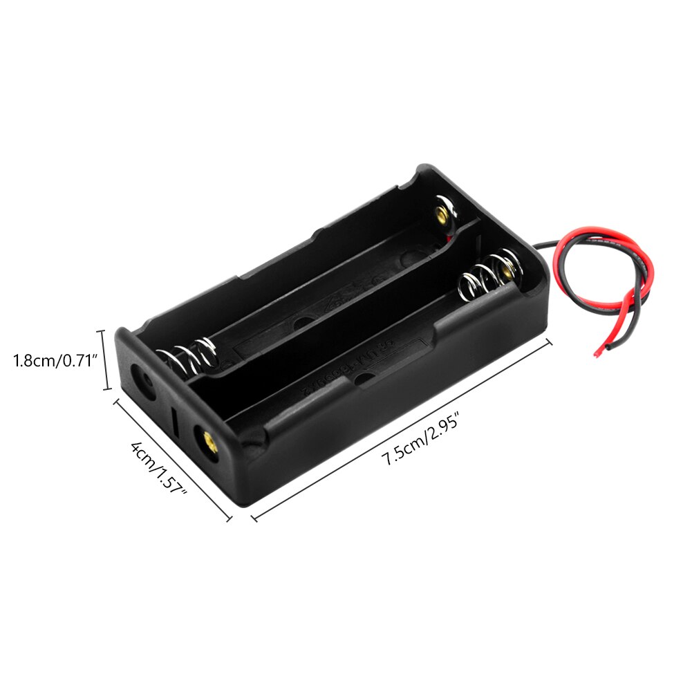 10 stück diy-batterieclip-halterung aus kunststoff, aufbewahrungsbox 4 18650 batterien 3 1 2 mit kabelanschluss für 18650 batterien