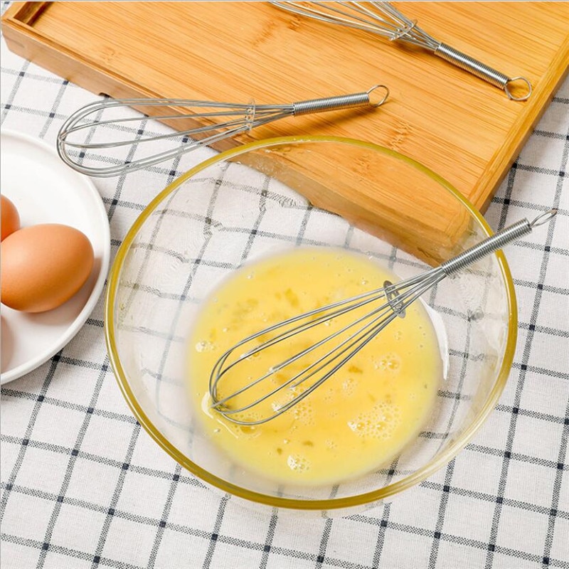 18X4Cm Rvs Eiklopper Hand Whisk Mixer Keuken Gereedschappen Boter Blender Hand Ei Mixer Koken Foamer wisk Koken Blender