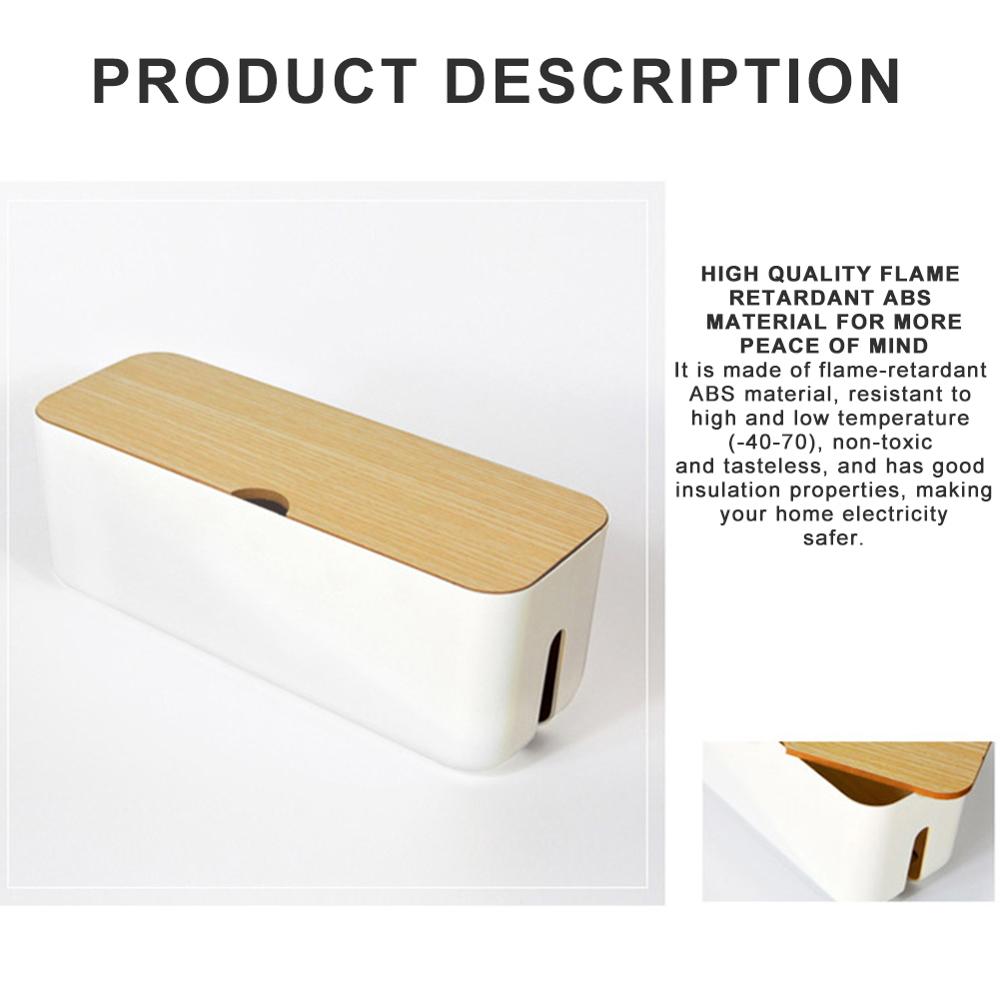 Cable Storage Box Power Strip Wire Case Anti Dust Charger Socket Organizer Desktop Network Line Storage Bin And Storage Bag