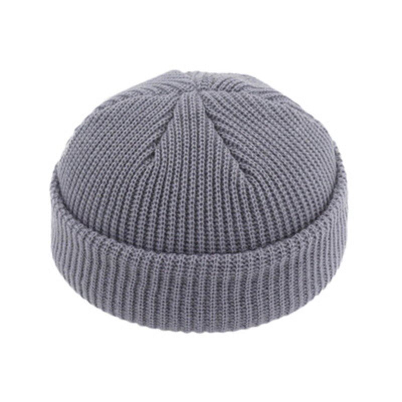 Vinter varme huer kvinde strikket hue kalot hip hop hat voksne mænd hue afslappet kort tråd elastiske unisex hatte: 15