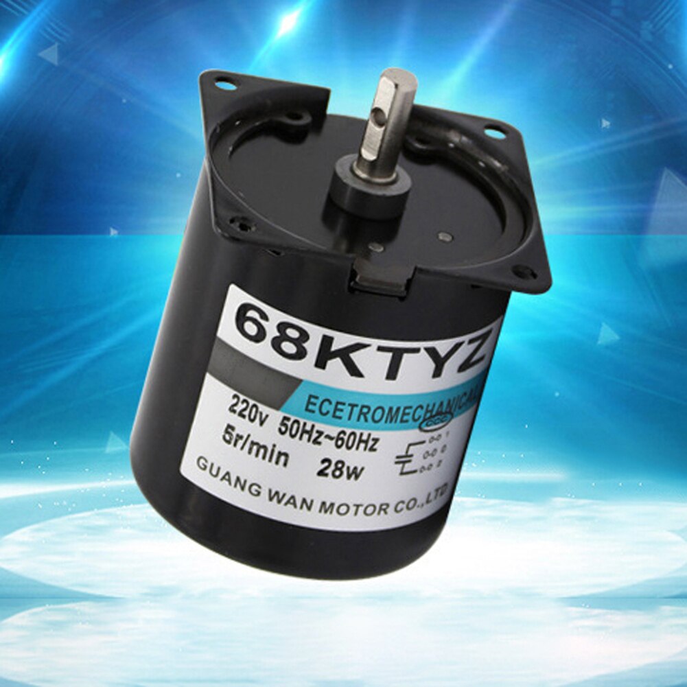 68 ktyz ac 220 v 28 w ímã permanente motor de engrenagem síncrona 2.5 rpm-30 rpm ímã permanente sincronizar motores por atacado novo n22