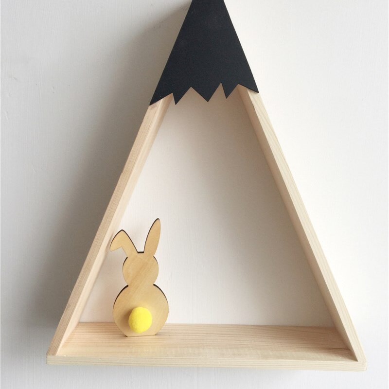 Ins Nordic Stil Holz Kaninchen Ornamente Kinderzimmer Dekoration Holz Handwerk Kinder Sichere Natürliche Spielzeug Fotografie Requisiten: Yellow Ball