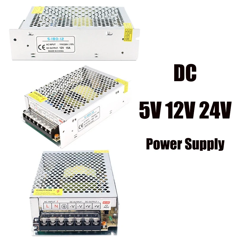 DC 5V-24V Schaltnetzteil 2A 3A 5A 6A 10A 15A 20A, 220V AC auf 5V/12V/24V Beleuchtungstransformator für LED-Streifenbeleuchtung
