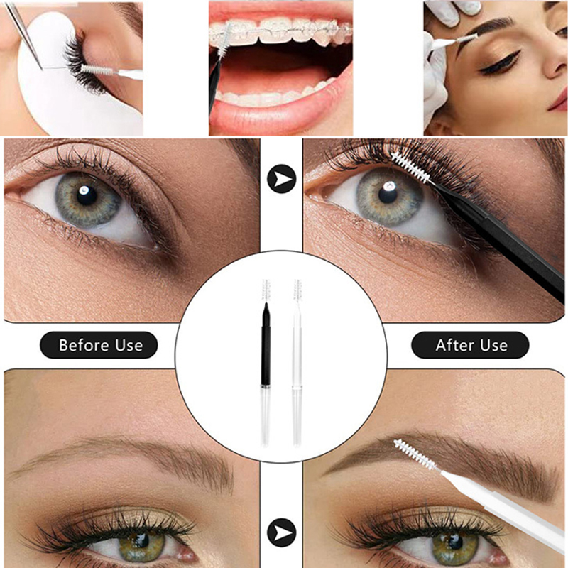 Cepillo permanente para cejas de pequeño, cepillos para levantar cejas, Mini cepillo para extensión de pestañas, herramienta de maquillaje