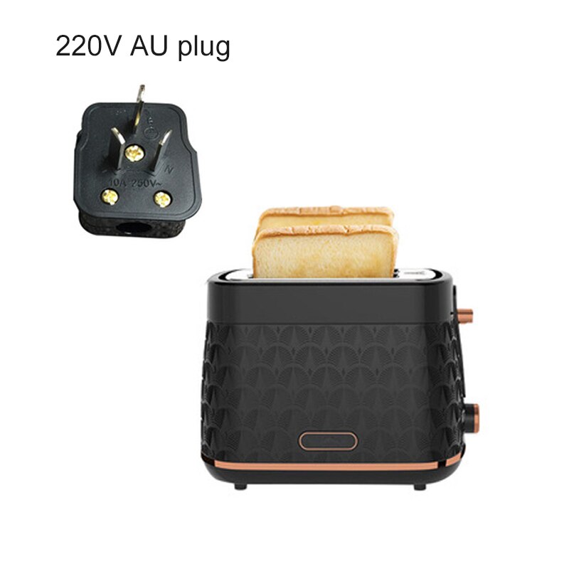 Household Mini Toaster Automatic Baking Bread Oven Sandwich Maker Heater Warmer Breakfast Machine 2 Slices Slots Toast Grill EU: 220V AU plug