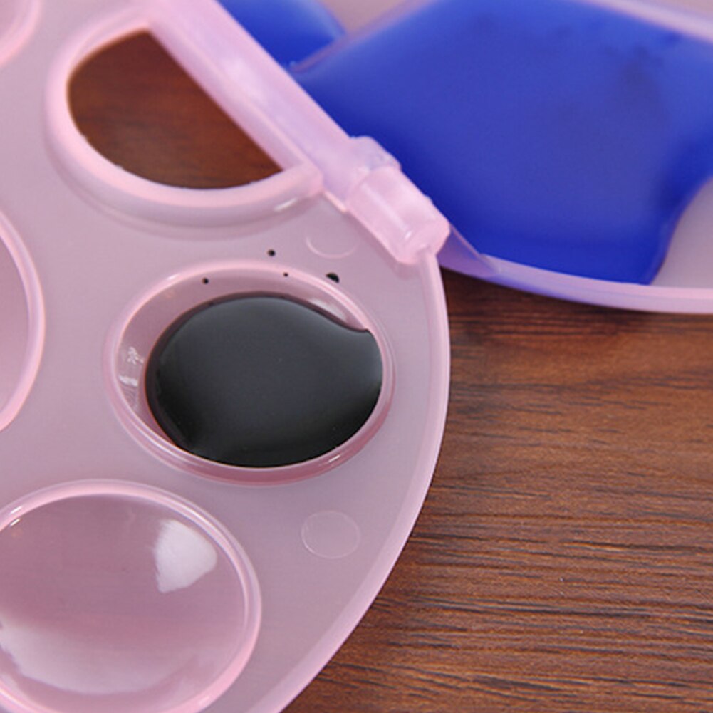 Dienblad kinderen schilderen multifunctionele flip kunst gereedschap palet aquarel cirkel afwasbaar multi raster tekening