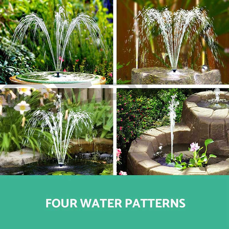 Zonne-energie Fontein Outdoor Pomp Vogel Bad Vijver Waterval Tuin Decoratie Zwembad Fontein Met 7V Drijvende Vogelbad