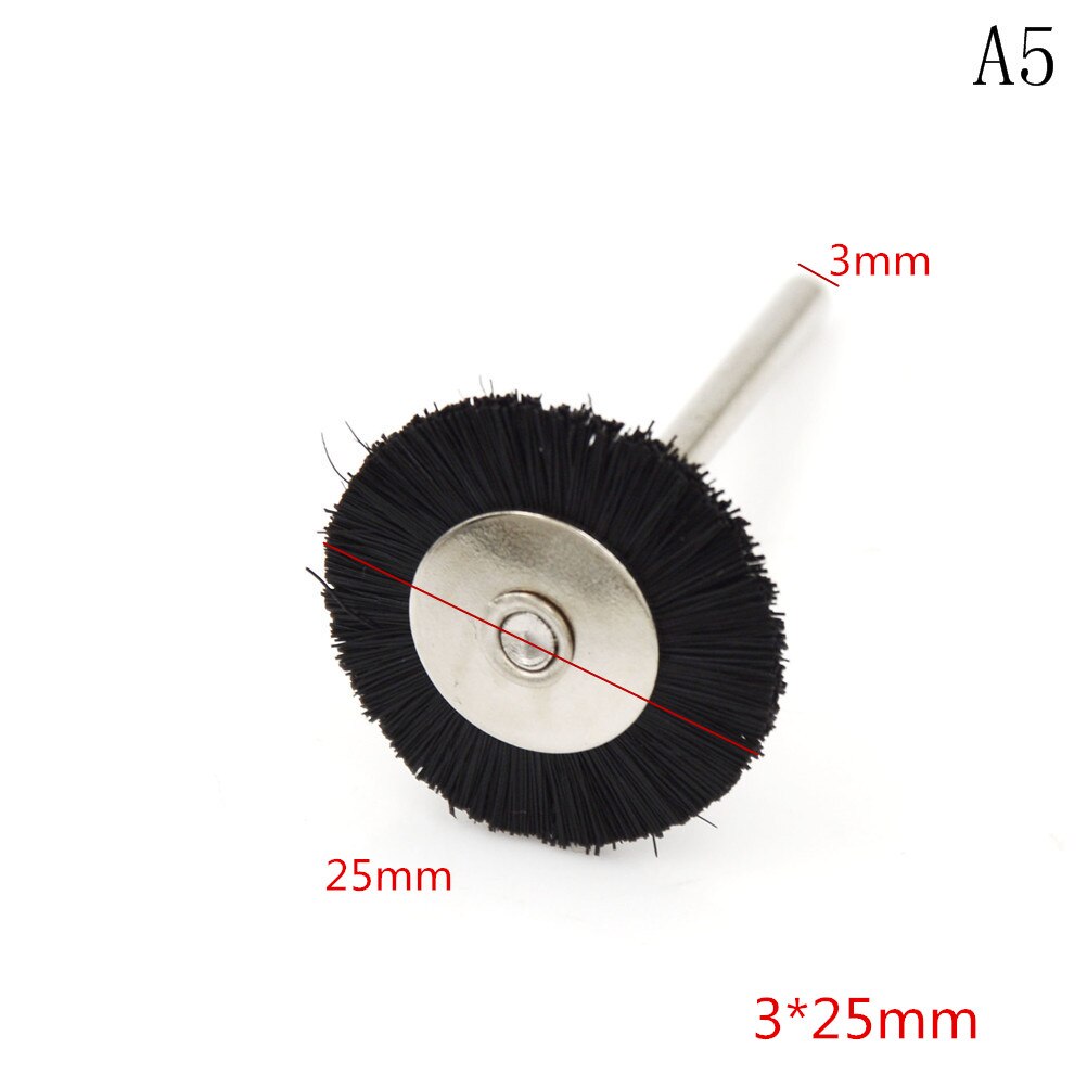 5pcs Mini Wood Working Buffing Polishing Grinding Abrasive Disc Head Set Nylon Brush Wheel For Dremel Drill Rotary Tools: A5