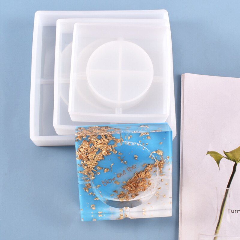 Kwadratowe przezroczyste popielniczki formy żywiczne kryształbyć winnym silikonowe Toola dokonywanie ręcznie rzemiosło żywiczne gliny domowe wyroby rękodzielnicze DIY formy