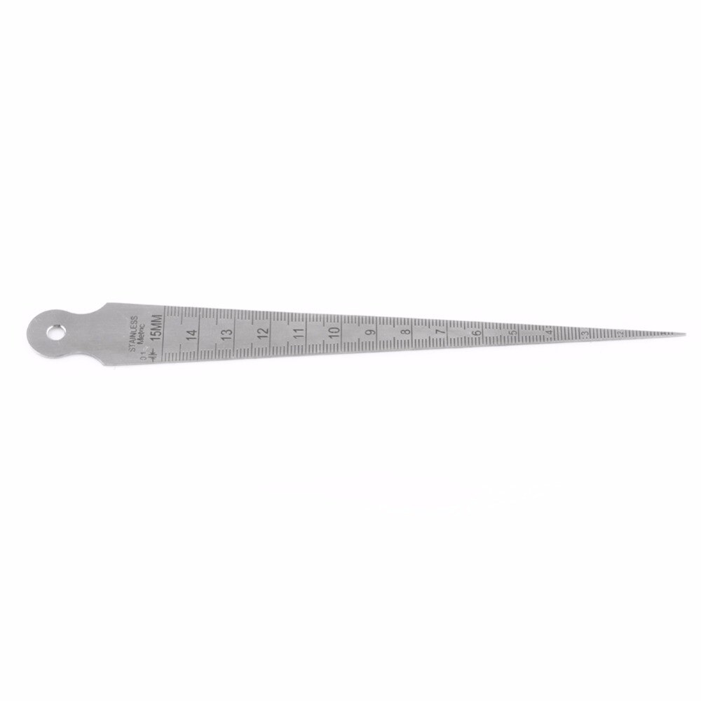 1pc 1-15mm Stainless Steel Taper Gauge Feeler Gap Hole Measuring Tool Double Side Wedge Feeler Hole Gap Taper Aperture Scale