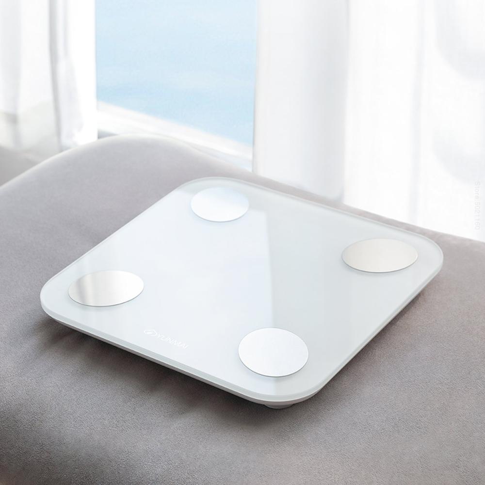 MIJIA YUNMAI báscula de peso corporal mini2 báscula digital inteligente de peso para baño para xiaomi mihome APP pantalla LED de hasta 150kg